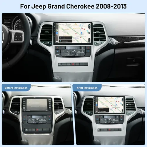 Miniatura 2 de [2G+32G] Radio de coche Android para Jeep Grand Cherokee 2008 2009 2010 2011 2012 2013, pantalla táctil de 9 pulgadas, estéreo de juego
