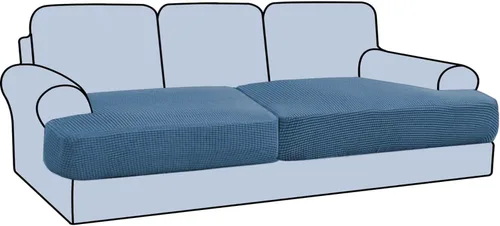 Miniatura 16 de H.VERSAILTEX Funda Elástica para Sillón Sofá con Cojín en Forma de T, Fundas de Cojín en T para Sala de Estar, Funda para Sillón Sofá, Funda
