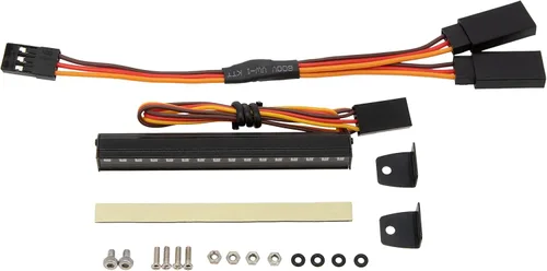 MEUS RACING TRX4M Barra de luz de techo con 16 cuentas, 8 modos de luz para TRX4M Defender Bronco K10 F150 1/18 RC Crawler piezas de actualización