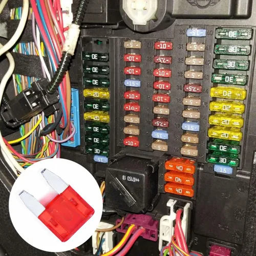 Miniatura 5 de Paquete de 100 fusibles automáticos de 10 amperios APM/ATM 32V estilo mini cuchilla, fusibles de 30A protección contra cortocircuitos, fusible