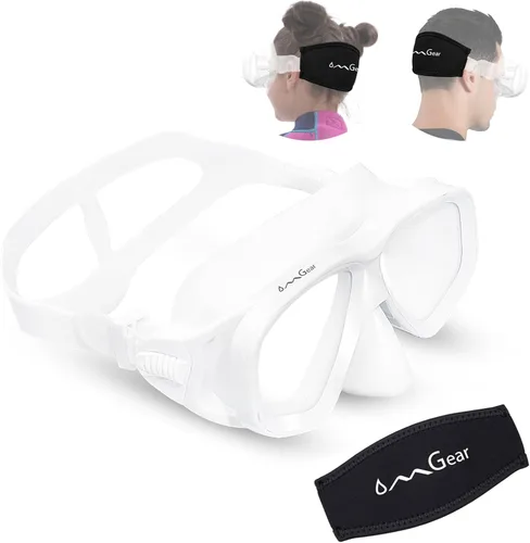 Miniatura 9 de OMGear - Gafas de natación con cubierta para la nariz, máscara de buceo y esnórquel, máscara para niños y adultos, máscara de esnórquel para buceo