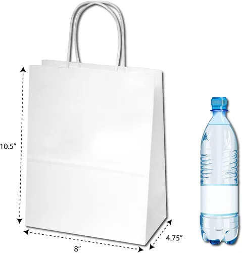 Miniatura 2 de Flexicore Packaging - Bolsas de papel kraft impresas personalizadas (8 x 4.75 x 10.5 pulgadas, 50)
