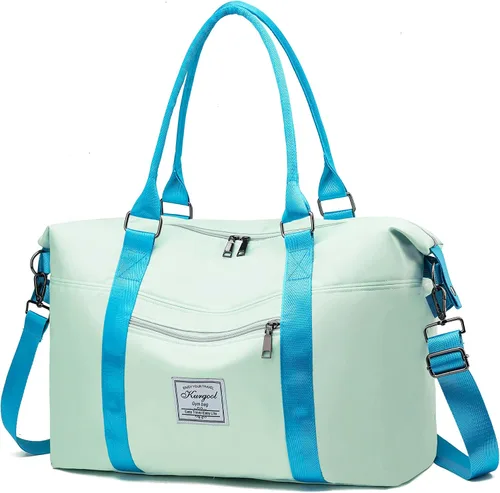 Miniatura 78 de Bolsa de gimnasio con bolsillo húmedo, bolsa de viaje plegable para mujer, bolsa de viaje impermeable para viajes, gimnasio, yoga
