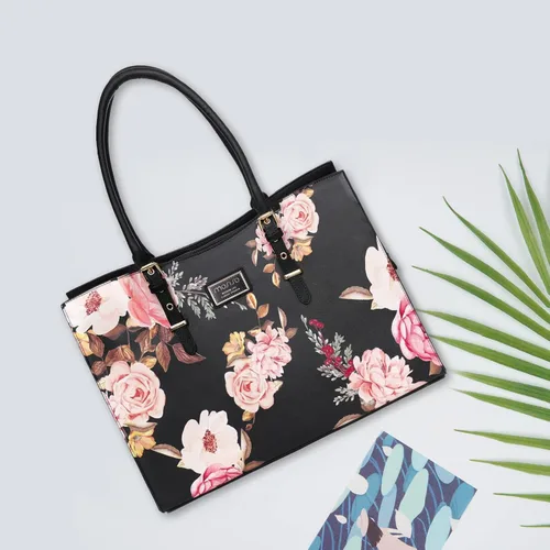 Miniatura 5 de MOSISO Bolsa de mano para laptop para mujer, 15-16 pulgadas, compatible con MacBook Air 15/Pro 16, HP Dell Acer Asus, Peony impermeable, maletín