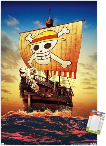 Miniatura 12 de Trends International Netflix One Piece - Póster de pared de una hoja, 34 pulgadas de largo x 22.4 pulgadas, versión enmarcada en negro