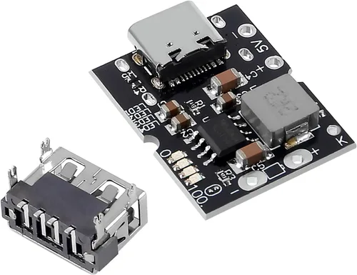 Miniatura 8 de 12 unidades tipo C USB 5V 2A Step-Up módulo de alimentación convertidor de aumento de batería de litio placa de protección de carga con indicador