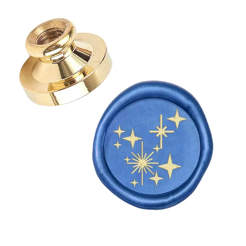Miniatura 9 de CRASPIRE Sello de cera de luna, cabeza de sello de estrellas, cabeza de sello de cera de sellado de estrellas, cabeza de sello de cera Olny sin