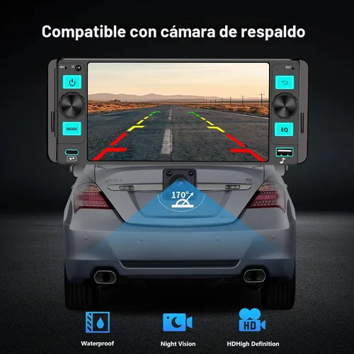 Miniatura 8 de Estéreo de automóvil de un solo DIN: radio de pantalla táctil de doble perilla con Apple CarPlay inalámbrico y Android Auto Actualiza tu auto