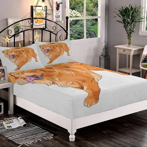 Miniatura 13 de XISUNYA Juego de sábanas decorativas tamaño Queen, juego de sábanas bajeras y 2 fundas de almohada con bolsillos profundos de Halloween
