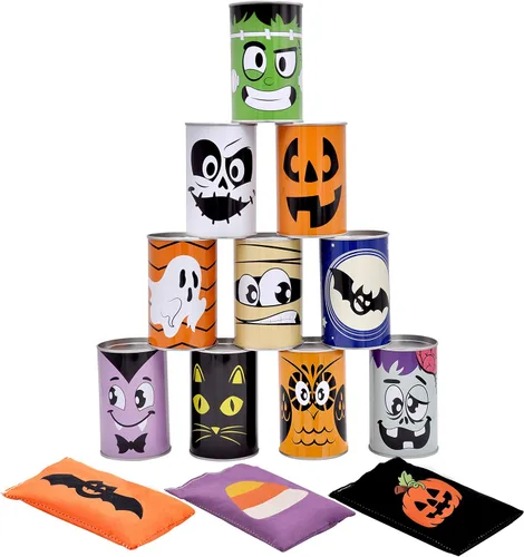 Miniatura 2 de JOYIN Juego de 13 piezas de Halloween para carnaval para lanzar bolsas de frijoles para niños y adultos, decoración de trucos o tratos, suministros