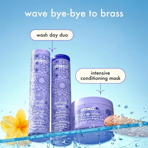 Miniatura 7 de amika bust your brass cool blonde strength repair shampoo