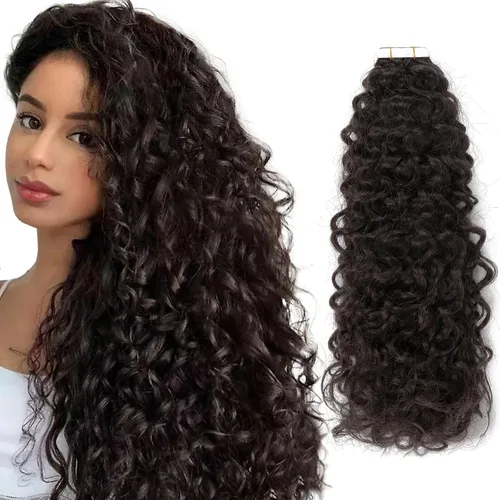 Miniatura 11 de Lacer Extensiones de cabello humano con punta en I, extensiones de cabello humano rizado lacio color negro natural, 1B de 12 pulgadas, extensiones
