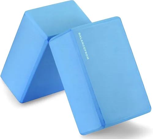 BalanceFrom GoYoga - Juego de 2 bloques de yoga de alta densidad, 9 x 6 x 4 pulgadas cada uno
