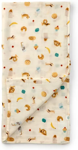 Miniatura 11 de Loulou Lollipop – Manta suave de muselina para bebé, manta de recepción premium, manta envolvente para bebe de 47" x 47" para niñas y niños Safari