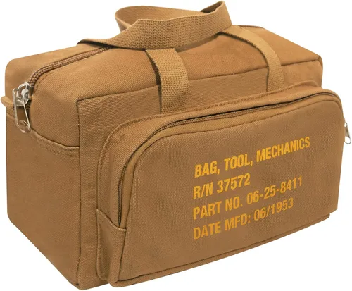 Miniatura 10 de Rothco 9113: Bolso de herramientas para mecánicos tipo G.I. con cremallera de bolsillo y sello militar Negro