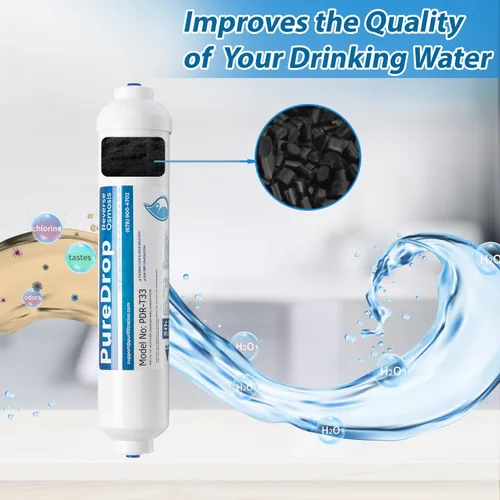 Miniatura 5 de PureDrop PDR-F8U 50 GPD Filtro de agua de ósmosis inversa Cartuchos de repuesto de 1 año para sistema de filtración de agua RO de 6 etapas RTW5U
