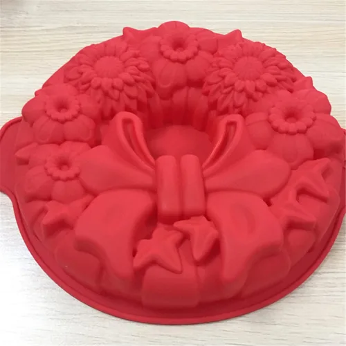 Miniatura 2 de FantasyDay Molde de silicona para tartas de flores de 11.5 pulgadas, para tartas de fiesta, postre, pastel, pan, tarta, tarta, flan y más #3