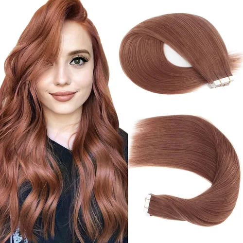 Miniatura 34 de Sassina Extensiones de Cabello Humano con Cinta Negro Azabache 12 Pulgadas 30g/paquete 20pcs Liso Sin Costuras Trama de Piel Extensiones de Cabello