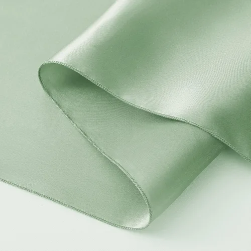 Miniatura 7 de Horbaunal Juego de 24 Caminos de Mesa de Satén Verde Salvia de 12 x 108 Pulgadas, Caminos de Mesa Suaves para Bodas, Banquetes y Fiestas