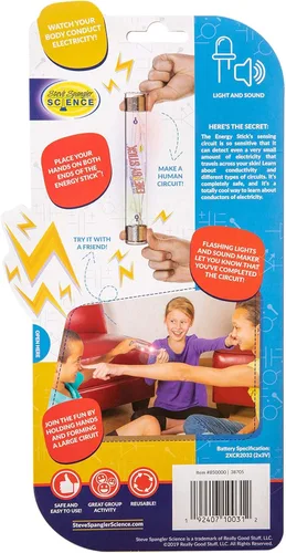 Miniatura 3 de Steve Spangler Science - Barra de energía, divertidos kits de ciencias para que los niños aprendan sobre conductores de electricidad, seguro