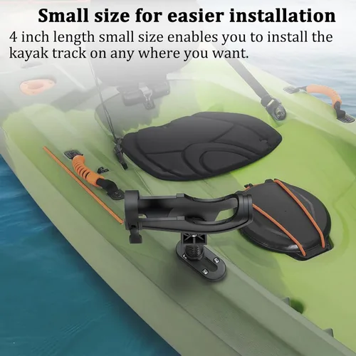Miniatura 5 de Huntury Pista de kayak, pista de perfil bajo para kayak, riel de kayak, pista de montaje de accesorios de kayak, pista de engranajes de kayak