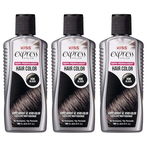 Miniatura 22 de Kiss Express - Kit completo de tinte semipermanente para el cabello, tinte vívido y altamente pigmentado para cabello vibrante, fórmula suave