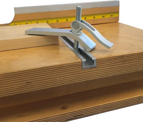 Miniatura 5 de Peachtree Woodworking Supply Cam Action T-Track - Abrazadera de sujeción de liberación rápida para plantillas, accesorios y vallas de tienda