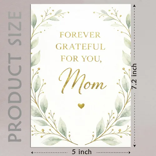 Miniatura 3 de Cheerin Tarjeta del día de la madre con sobre, tarjetas de cumpleaños florales para mamá de hija, hijo, esposo, tarjeta de aniversario para esposa