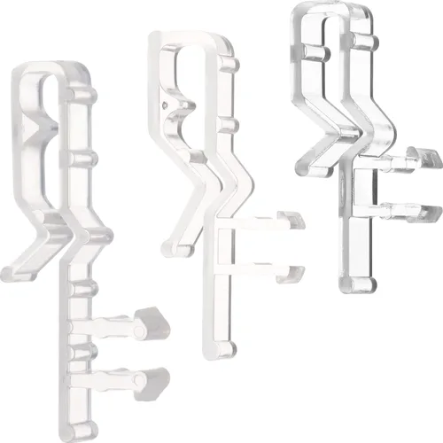 Miniatura 10 de Clips ciegos para cenefa de 1.6 pulgadas, clips de cenefa de ventana de canal oculto de plástico transparente, piezas de accesorios para persianas
