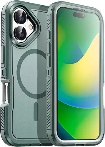 Miniatura 40 de AICase Funda para iPhone 13/14/16e [Compatible con Magsafe], Protección contra caídas de alta resistencia, Defensa multicapa, Grado militar