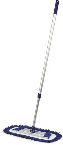 Miniatura 7 de FLO-PAC - Almohadilla para trapeador seco, flecos en bucle con centro de microfibra para limpieza de suelos y paredes, 18 pulgadas, azul