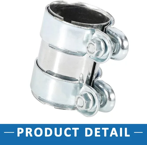 Miniatura 7 de Manguito de tubo de escape 12793501 2.441 x 3.701 in Manguito de abrazadera de banda de escape para Volkswagen Jetta 2005-2014 acero inoxidable tono