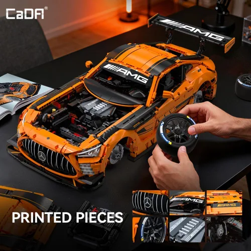 Miniatura 5 de CaDA Master C64008W Mercedes-AMG GT3 - Juego de construcción a escala 1:8 – 5466 piezas con licencia oficial de Supercar, kit de bloques
