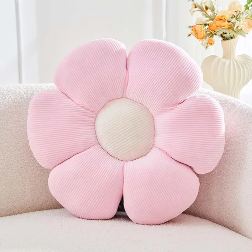 Miniatura 32 de Kcvvcr Almohada Decorativa de Flores, Almohada de Suelo Suave Blanca con Forma de 14.9" para Decoración del Hogar, Lindas Almohadas Decorativas