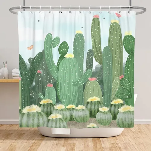 Miniatura 16 de Renaiss Cortina de ducha japonesa con flores de cerezo de 60 x 72 pulgadas, árboles de flores de ciruelo rojo, ramas de estilo chino, arte
