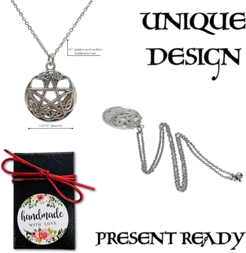 Miniatura 3 de Collar de estrella de protección celta, sanación mágica, amuleto de bruja pagana, pentagrama, pentagrama, joyería para mujer