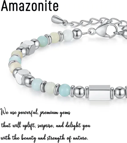 Miniatura 5 de AryaHozel Regalos de Navidad Calcetines Navideños para Adolescentes y Niños, Pequeñas Pulseras de Cuentas de Piedras Preciosas para Mujeres