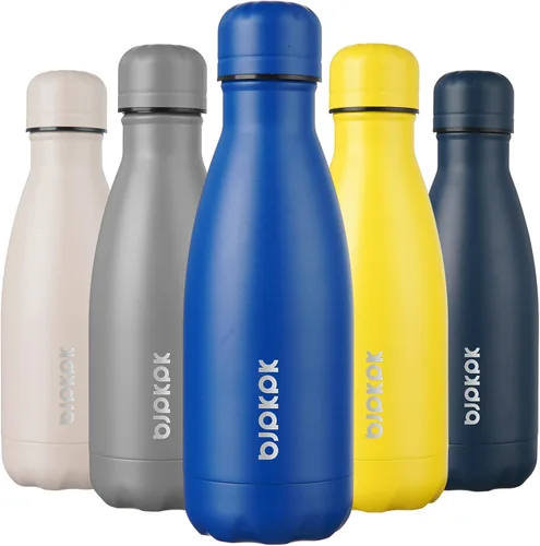 Miniatura 22 de BJPKPK Botellas de agua de acero inoxidable con aislamiento de 17 onzas, mantiene el frío y el calor, brillante oro rosa Oro rosa brillante