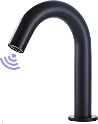 Miniatura 9 de Grifo de recipiente con sensor automático sin contacto, grifo de baño de cocina negro, sensor infrarrojo de movimiento eléctrico sin contacto