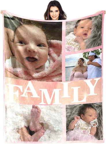 Miniatura 11 de Manta personalizada con fotos, manta personalizada con fotos para parejas, papá, mamá, niños, perros, amigos, cumpleaños, boda, Navidad, Año Nuevo