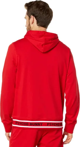 Miniatura 2 de Psycho Bunny Burks Popover Sudadera con capucha rojo brillante XL (US Hombre 7), Rojo brillante