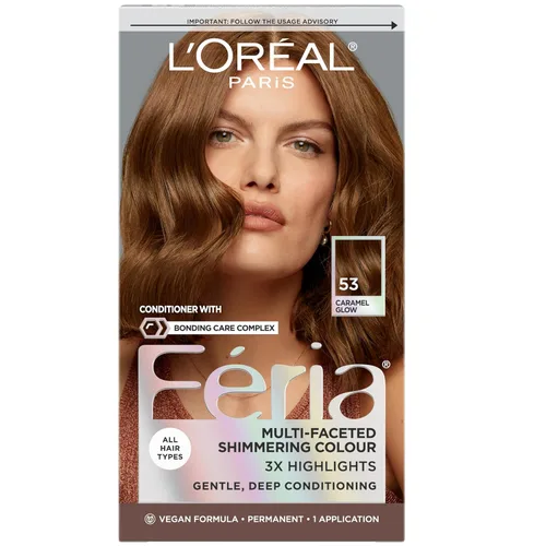 Miniatura 55 de L'Oreal Paris Feria - Tinte permanente multifacético y brillante, 60 Crystal Brown (castaño claro), paquete de 1 60 marrón claro