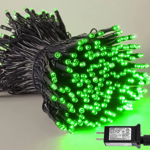 Miniatura 32 de YEGUO 200 luces LED de 66 pies para Navidad, exteriores, impermeables, cadena de luces blancas cálidas para interiores, 8 modos, cable verde, luz