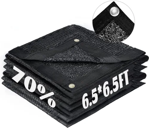Miniatura 71 de LOVE STORY 6.5 x 6.5 pies, 40% de tela negra para sombra con ojales, malla de malla para jardín, cubierta de plantas, invernadero y patio