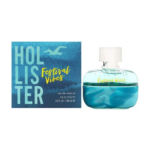 Hollister Festival Vibes Eau de Toilette en espray para hombre, 3.4 onzas