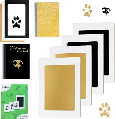 Miniatura 23 de DeerZone Kit de impresión de huellas sin tinta, kit de impresión de huellas de perro, kit de impresión de nariz de perro, almohadillas de tinta
