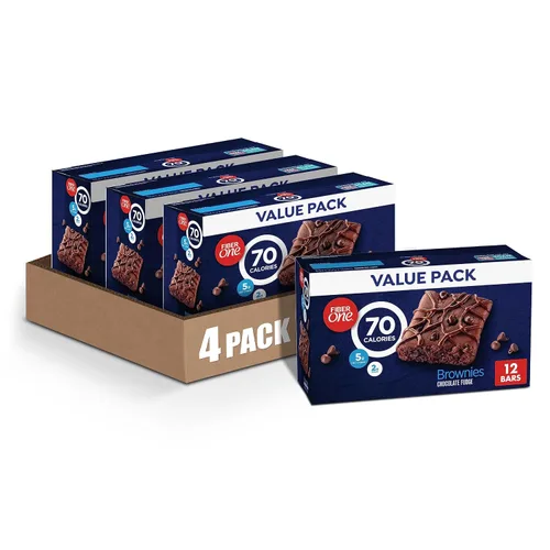 Miniatura 9 de Brownie barrita de 90 calorías, menta caramelo, mega paquete de 18 barras de fibra, 16 onzas, Fiber One