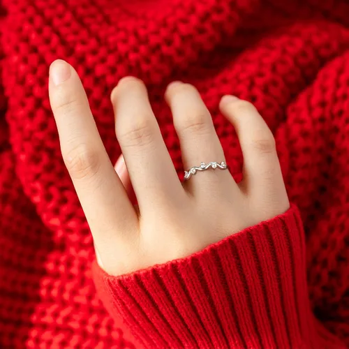 Miniatura 2 de EACHSTYLE 925 Silver Rings, Inspirational Gift for Her, Fidget Ring, Self Love Ring, Anxiety Ring, Wave Ring, Mom Ring, Daughter Ring, Fidget Rings