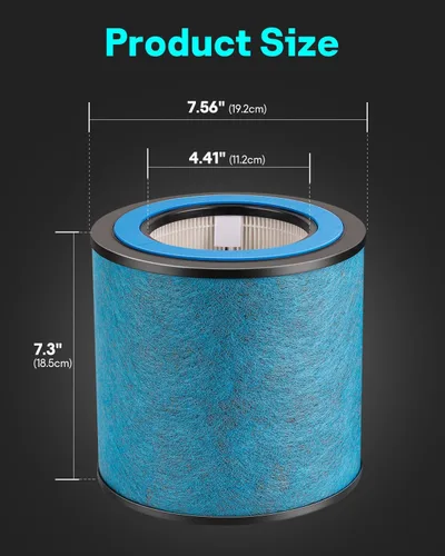 Miniatura 3 de Leemone HP152 HP153 Filtro de repuesto compatible con purificador de aire Shark HP150, HP151, HP152, HP153, HP155, UA155, HP152C, HE15FKPET