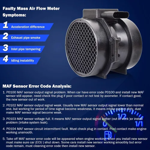 Miniatura 8 de FAERSI Medidor de flujo de aire masivo MAF Compatible con 2002 2003 2004 2005 2006 BMW 325Ci 325i X3 Z4 2.5L l6 Reemplace OE# 13627566984 5WK96471